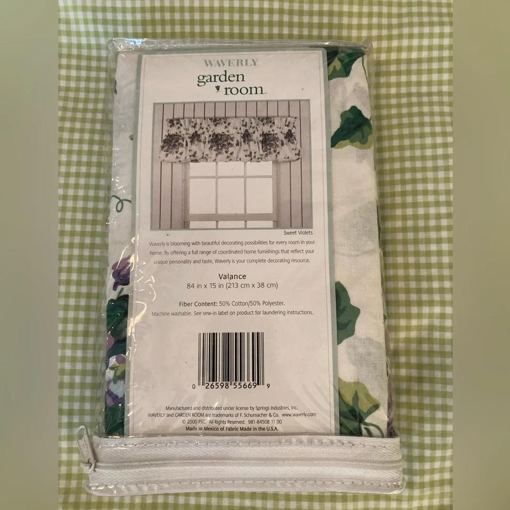 Waverly Garden Room Floral Valance in Purple, Green, White